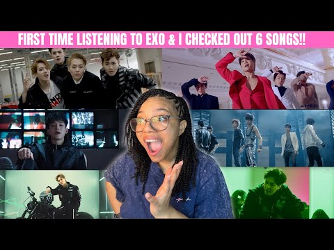 LISTENING TO EXO FOR THE FIRST TIME!! MONSTER, OBSESSION, MAMA, LOVE SHOT, TEMPO, & CALL ME BABY!!