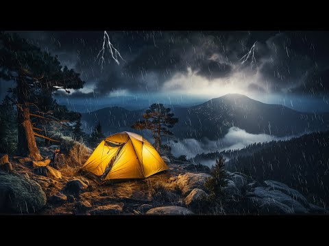 Regen im Zelt ⛺️⛈️ 8 Stunden Regengeräusche auf dem Zeltdach zum Einschlafen & Entspannen
