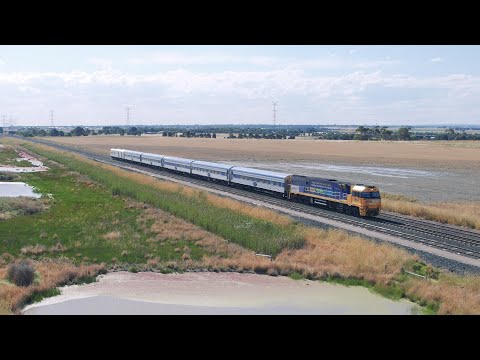JBRE 1AM8 "The Overland" Passenger Train With NR84 (8/1/2023) - PoathTV Australian Railways