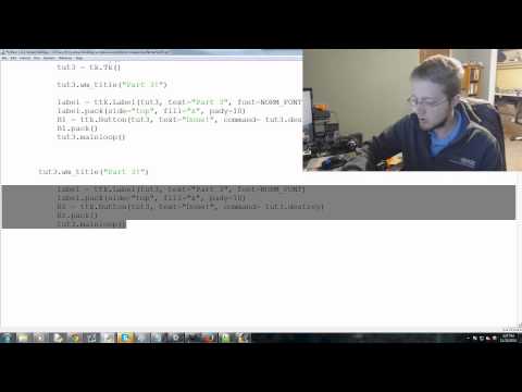 Learn Adding a tutorial option Tkinter tutorial Python 3 4 part 19 ...