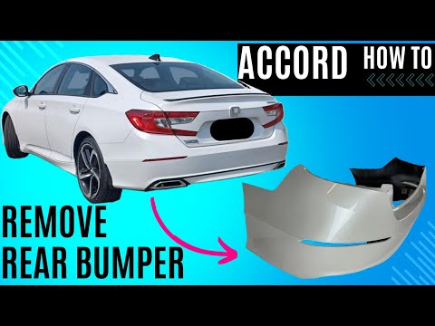 Honda Accord How to Remove Rear Bumper Cover Removal 2018 2019 2020 2021 2022
