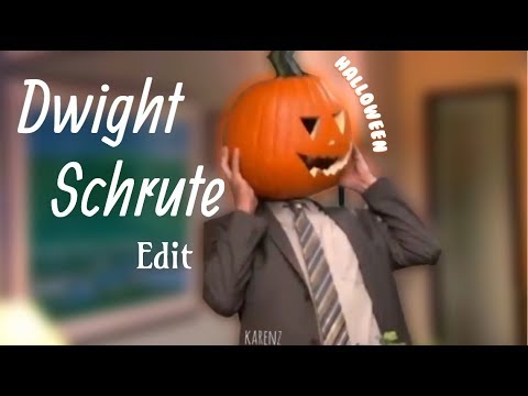 Dwight’s head stuck in a pumpkin