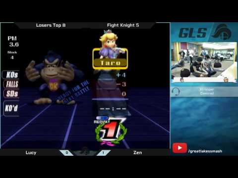 Fight Knight V Project M Singles - Zen (Peach/Squirtle) vs. Lucy (Donkey Kong)