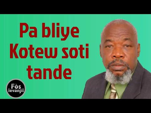 Bondye pa renmen moun ki engra  Evangeliste Joseph Jacques Telor