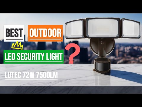 LUTEC 72W 7500LM LED Security Lights Motion Sensor Light Outdoor, 5000K Daylight, IP65 Waterproof, Dusk to Dawn, 3-Head Motion Detected Flood Light for Garage, Yard, Porch(Black) video review thumbnail