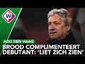ADO-trainer Ruud Brood geeft complimenten aan debutant Wentges: 'Hij liet zich direct gelden'