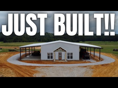 6,300 sqft barndominium building process! Metal building house with a MASSIVE shop! Home Tour