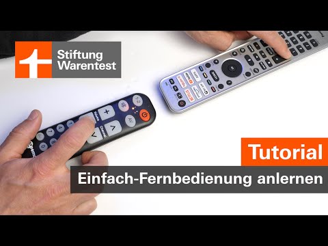 Tutorial: Universal-Fernbedienung anlernen (Test Einfach-Fernbedienungen Stiftung Warentest)