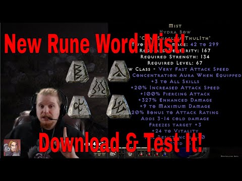 D2R New 2.4 Runeword! Mist - (Cham Shael Gul Thul Ith) Download & Test Now!