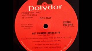 Don Ray - Got to have loving (12 inch) (1978) Vinyl
