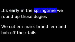 Songs - Cowboy - Git Along Lil Doggie