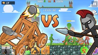 Stick Ragdoll Battle Sim: Catapult vs Spearman - Marble & Ragdoll fight