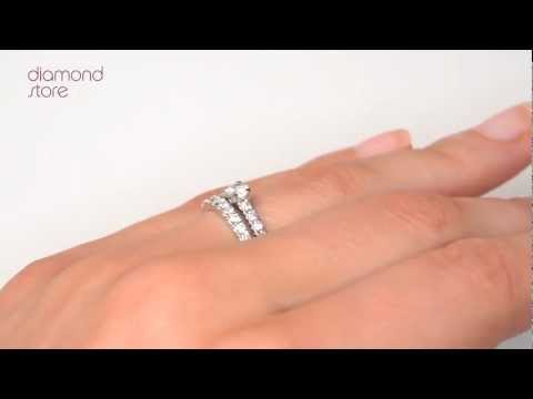DN3224 - Diamond 0.66ct And 18K White Gold 2 Ring Bridal Set