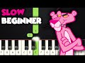 The Pink Panther Theme | SLOW BEGINNER PIANO TUTORIAL + SHEET MUSIC by Betacustic