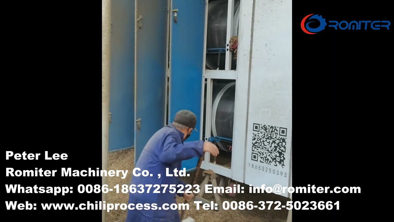 Large 3 Layer Drum Dry Chili Stem Cutting Removing Machine