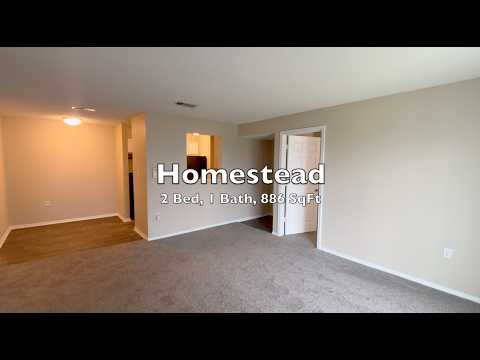 Homestead 2 Bed, 1 Bath, 886 SqFt