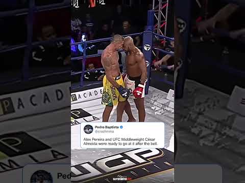 Alex Pereira and César Almeida nearly went at it after the bell 👀
