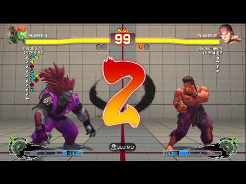 Ryukichikun [Ryu] vs hero0621 [Blanka] SSF4 Japanese Online Ranked Matches - TRUE-HD