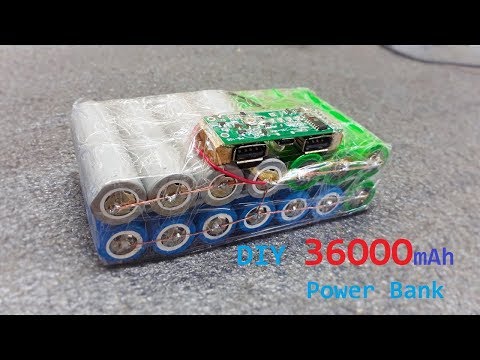 How To Make a 36000 mAh Power Bank Using Old 18650 battery
