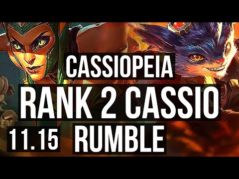 CASSIOPEIA vs RUMBLE (MID) | Rank 2 Cassio, 11/1/7, Legendary | NA Challenger | v11.15