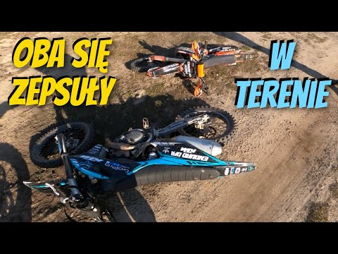 Zepsuły się 2 KTMy w terenie - Holowanie przez strumyk nieudane / Gleba na kole / HOLOWANIE 2 KTMów