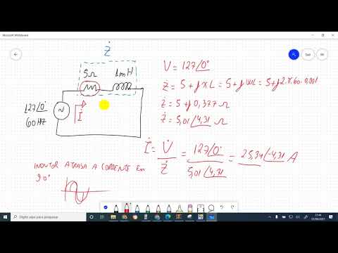Cálculo de Corrente, Tensão e Defasagem em Circuito CA (RL)