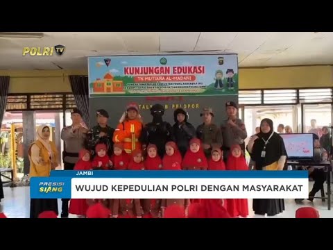 KUNJUNGAN EDUKASI TK MUTIARA AL - MADANI KE KOMPI 3 BATALYON B PELOPOR SATUAN BRIMOB POLDA JAMBI