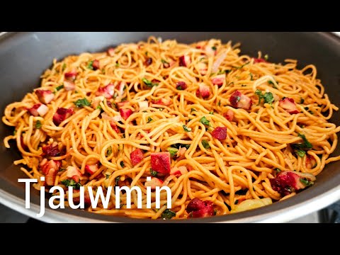 Surinaamse Tjauwmin maken recept|chowmein how to make chowmin recipe|