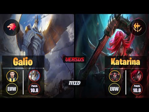 Bolulu GALIO (Mid) [Predator] VS KATARINA - Grandmaster EUW Patch 10.8