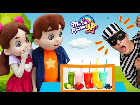 Maria Clara and JP take on the juice challenge and other fun stories for kids