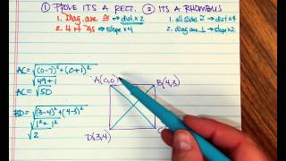 Proving a quadrilateral is a square