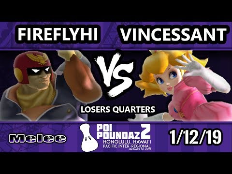 Poi Poundaz 2 - FireflyHI (Captain Falcon) Vs. Vincessant (Peach) SSBM Singles Losers Quarters
