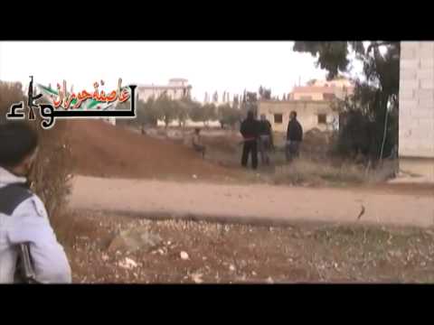 اشتباكات بين لواء عاصفة حوران وقوات النظام على محيط اللواء 82 في مدينة الشيخ مسكين في ريف درعا