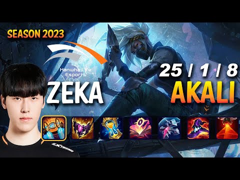 HLE Zeka AKALI vs AZIR Mid - Patch 13.16 KR Ranked