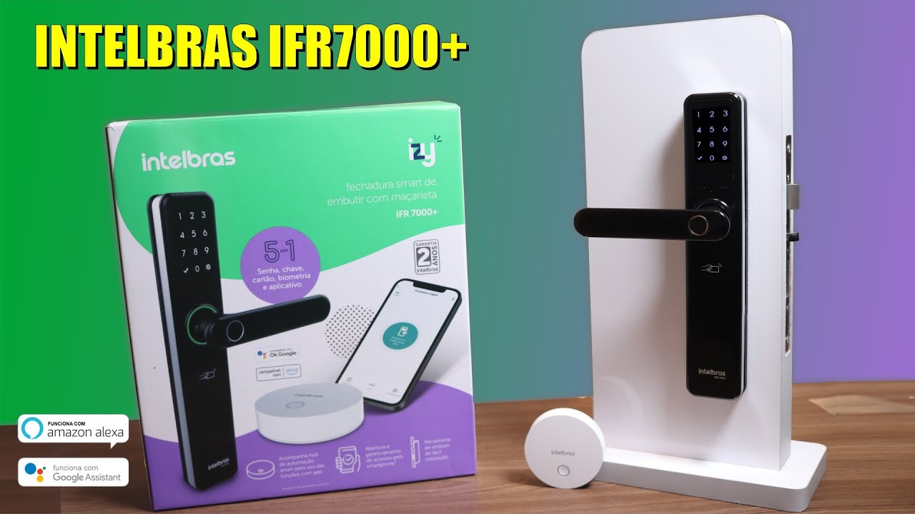 Fechadura Zigbee IZY Intelbras IFR7000+ Kit Completo compatível com Alexa e Google Assistente