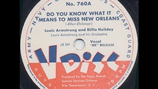 Billie Holiday / Do You Know What It Means To Miss New Orleans?