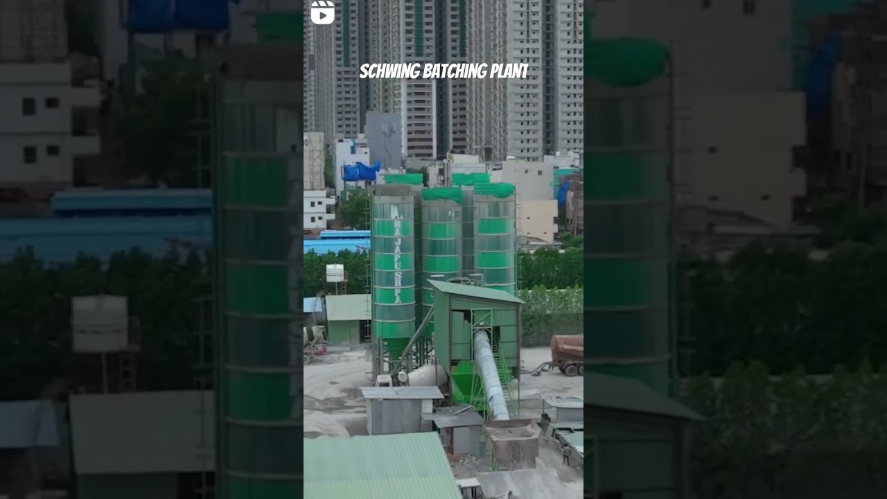 how concrete batching plant work. #construction #concrete #constructionequipment #schwingstetter