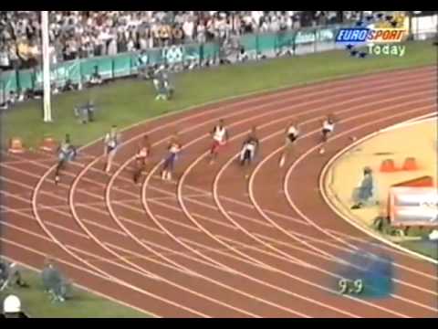 Michael Johnson 200 meters WR 19.32  Atlanta 96 Olympics - High Quality