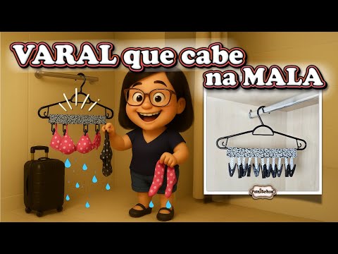 Clothespin holder for hanger | mini portable clothesline for travel