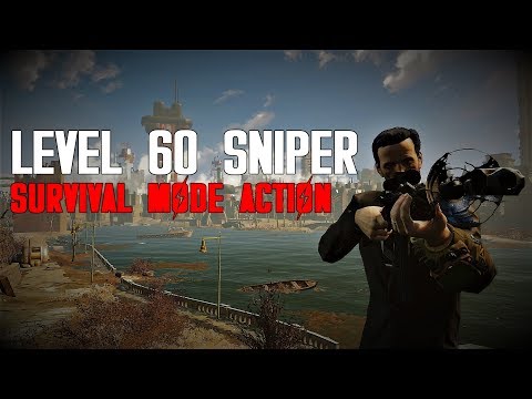 Fallout 4 Survival Mode - Completing Hunter/Hunted (Level 60 Sniper Action Gameplay)