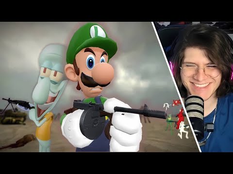 CINIS REACCIONA A LUIGI SE UNE AL EJÉRCITO - GARRY'S MOD (LOQUENDO)