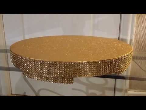 Gold Sparkling Diamante Effect Cakestand