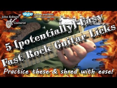 5 (potentially) Easy Fast Rock Guitar Licks