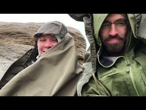 Climbing Kinder Scout at night in Storm Eunice