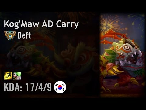 Kog'Maw AD Carry vs Ezreal - Deft - KR Challenger Path 6.3