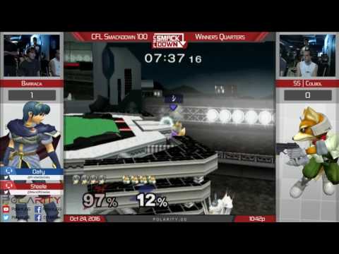 CFL Smackdown 100 Melee - Barraca (Marth) vs SS Colbol (Fox) - Winners Quarters