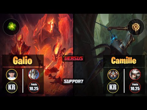 Hoit GALIO (Support) [Aftershock] VS CAMILLE - Challenger KR Patch 10.25