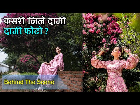 HOW TO GET PERFECT PICTURE DURING PHOTOSHOOT | BTS | SIDDHAPOKHARI  | PINK FLOWERS |  SUMITA LAMA