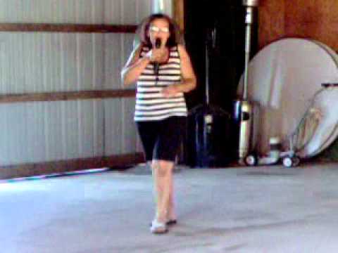 Crazy  Hispanic lady sings, "La Bamba" karaoke