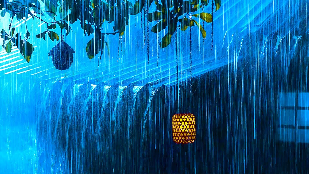 Sleep Well to Recharge with Very Heavy Rain & Thunder Reverberating on a Tin Roof in the Forest